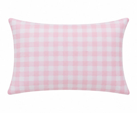 Little Mae & Co. Standard Pillow Case Cover - Light Pink Checkered
