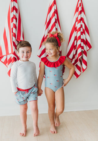 *PREORDER* Heritage Flag Boy Shorts in - 4th of July Collection photo