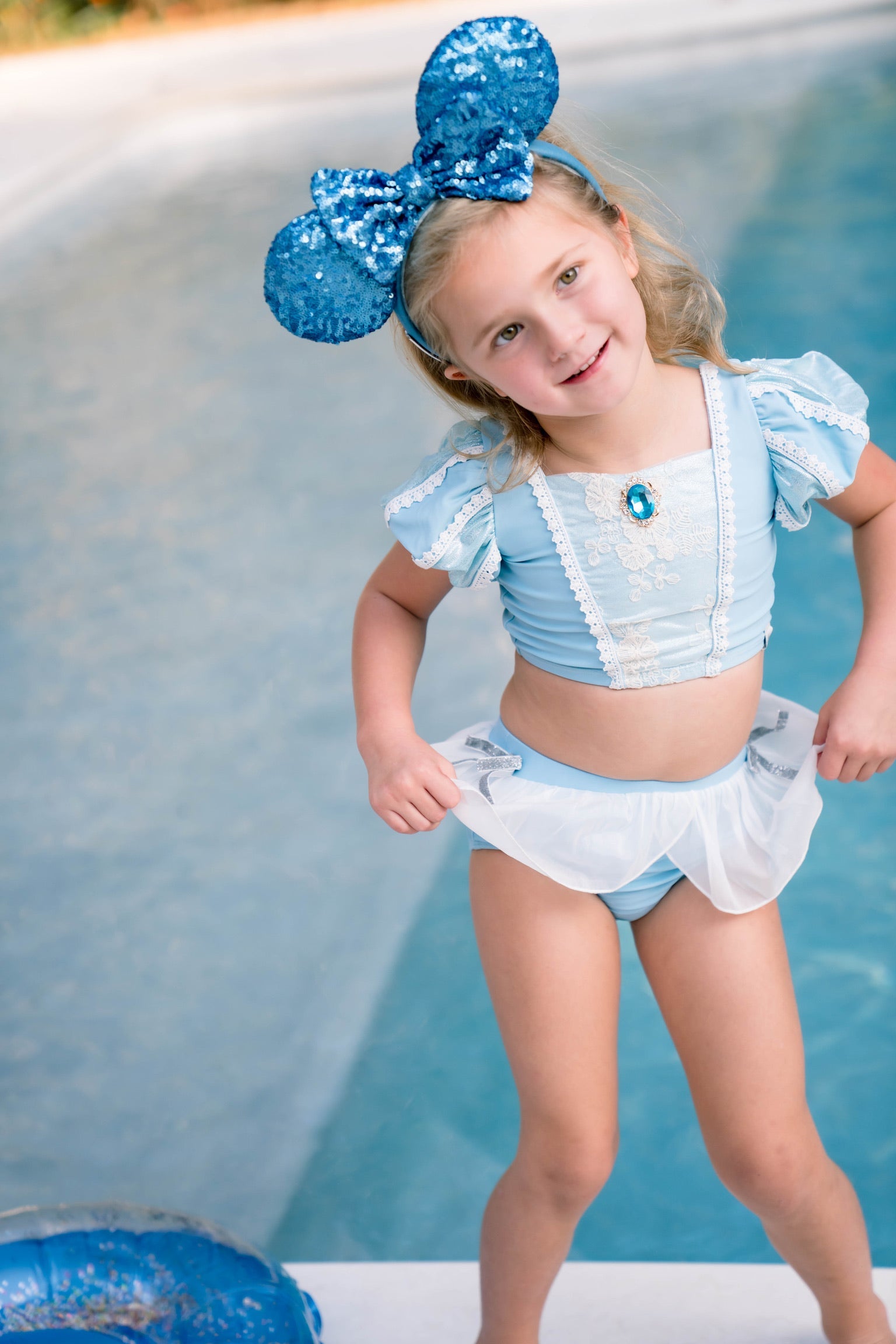 Glass Slipper Puff Sleeve Bikini -