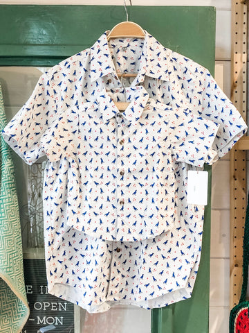 Men's Dino Buttondown Shirt in - photo