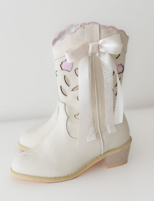 Women's Sweetheart Bow Cowgirl Boot- White (runs small, size up) in - Shoes photo