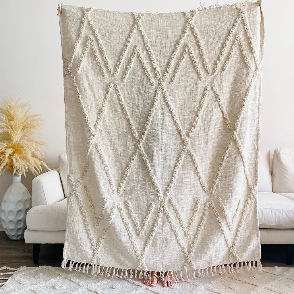 Maya Throw Blanket in - Boho Throw Blanket photo