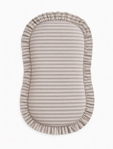 Grey Ivory Stripe Baby Lounger Cover