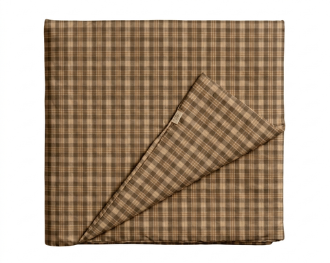Brown Plaid Crib Quilted Blanket