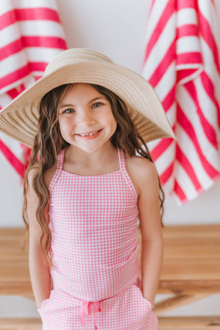 Malibu Pink Gingham Scallop Athletic Set in - Skirts photo
