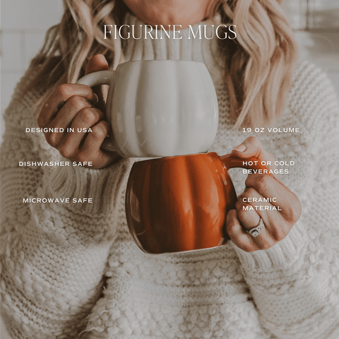 Cream Pumpkin 19oz. Figurine Coffee Mug - SwagglyLife Home & Fashion