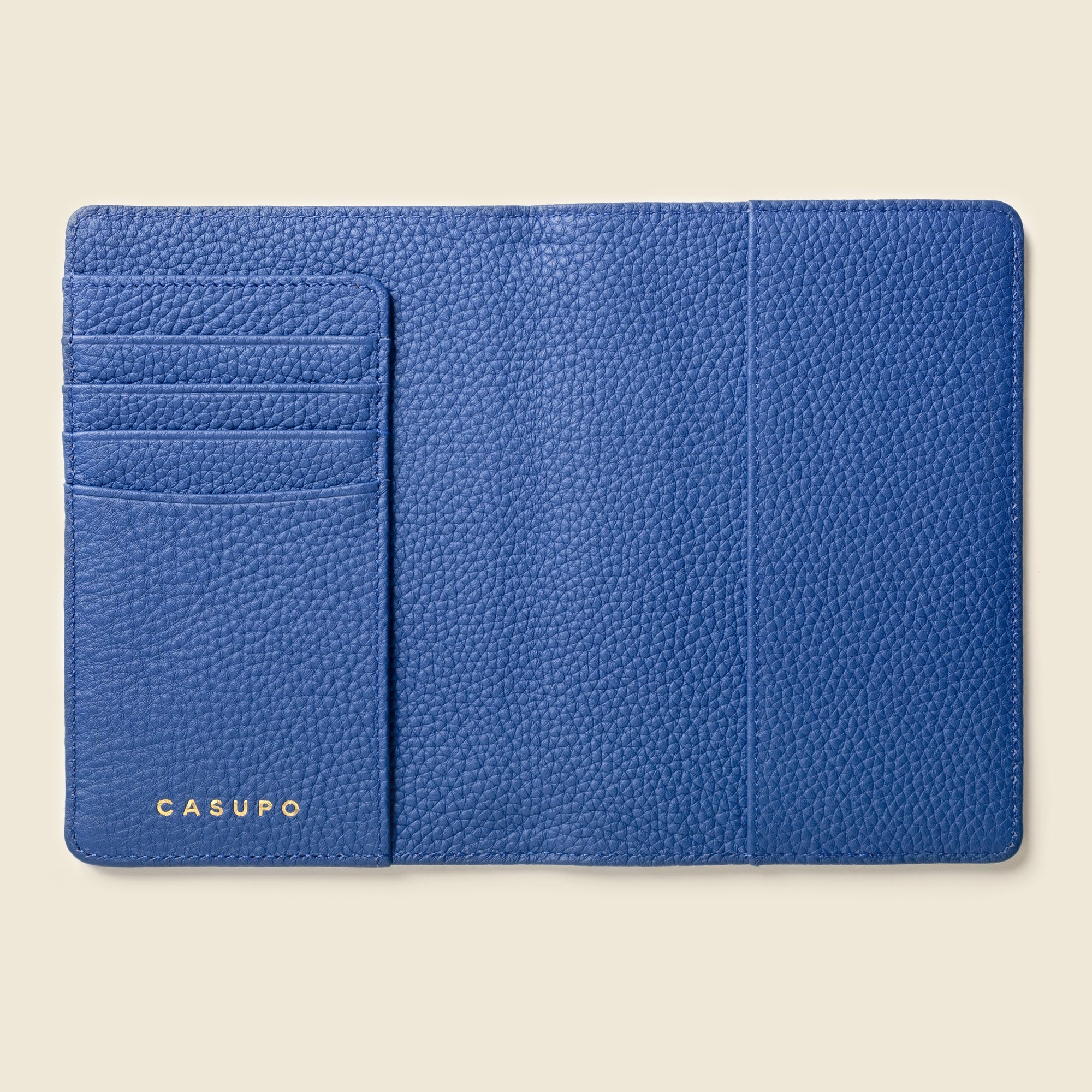 Leather Passport Wallet with RFID Shield- Cobalt in - Small Leather Goods photo