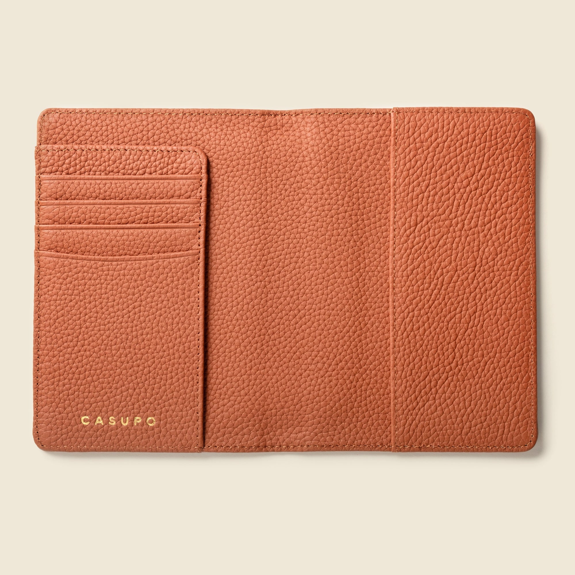 Leather Passport Wallet with RFID - Tan in - Small Leather Goods photo