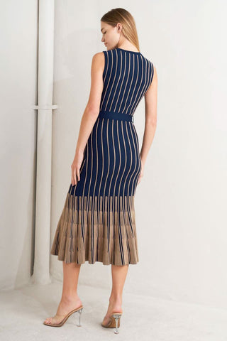 SMOOTH WEIGHTED FEEL KNIT MIDI DRESS in - SWEATERS photo