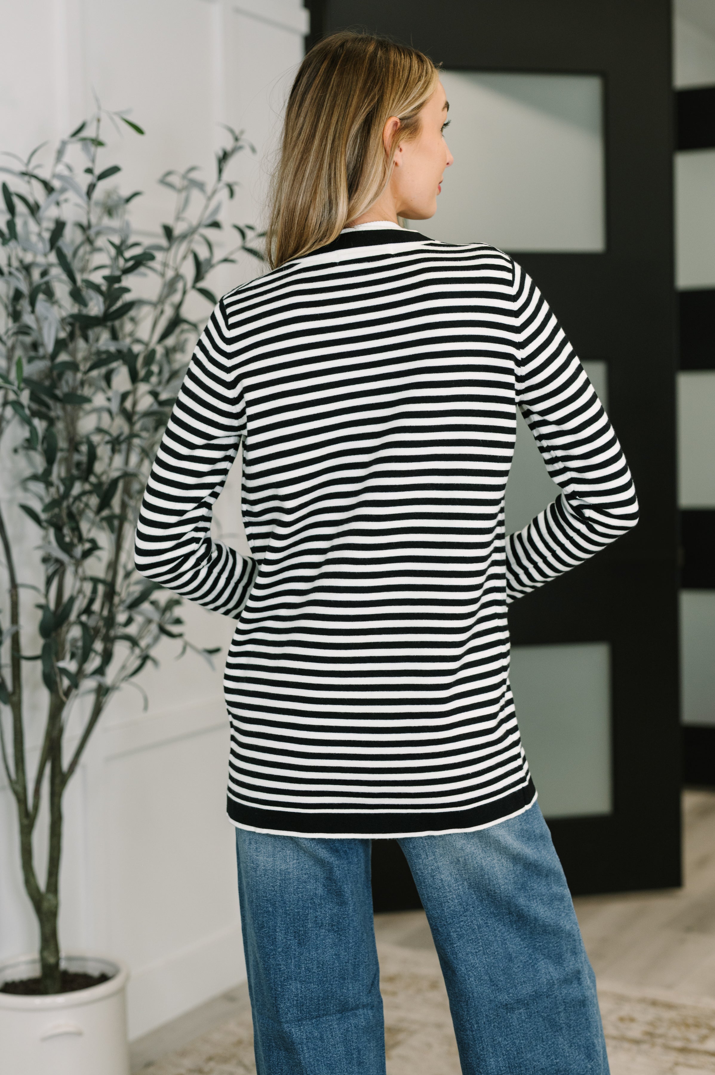 Finagle Your Way Striped Cardigan in - Womens photo