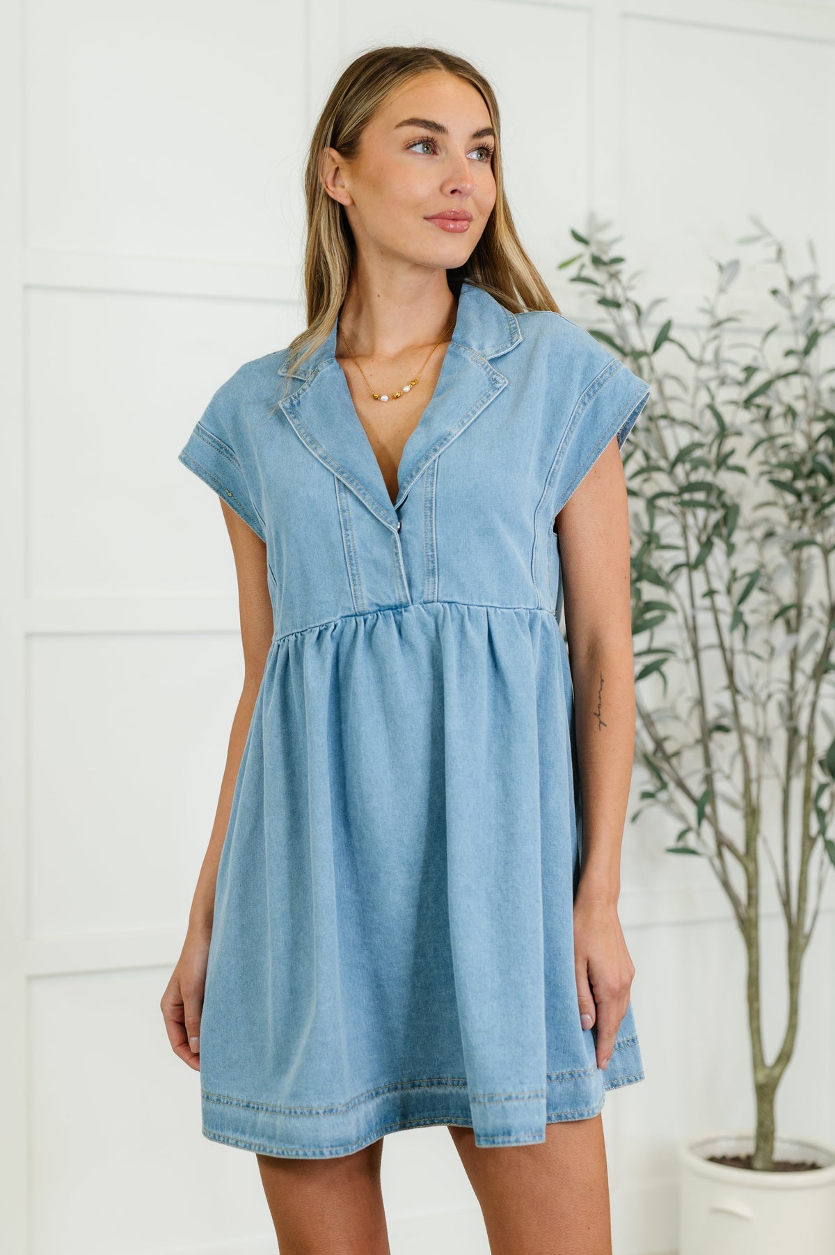 First Rodeo Denim Dress in - Womens photo
