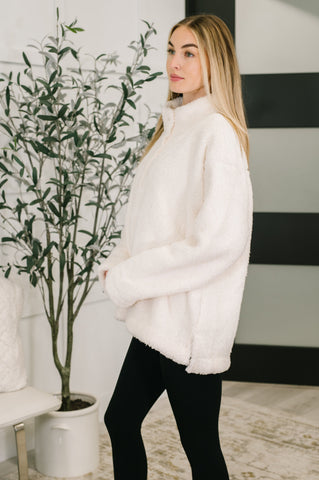 Fluffy Flurry Snap Button Pullover in - Womens photo