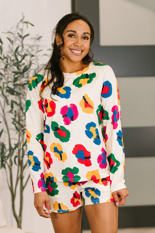 Forever Young Floral Top and Shorts Set in - Womens photo