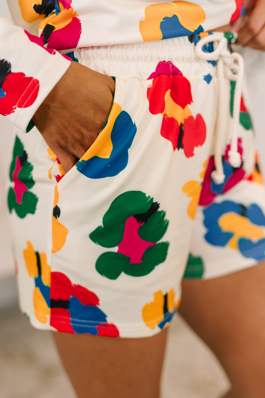 Forever Young Floral Top and Shorts Set in - Womens photo