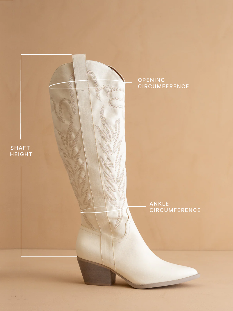 The Samara | White Knee High Cowgirl Boot in - BOOTS & BOOTIES photo