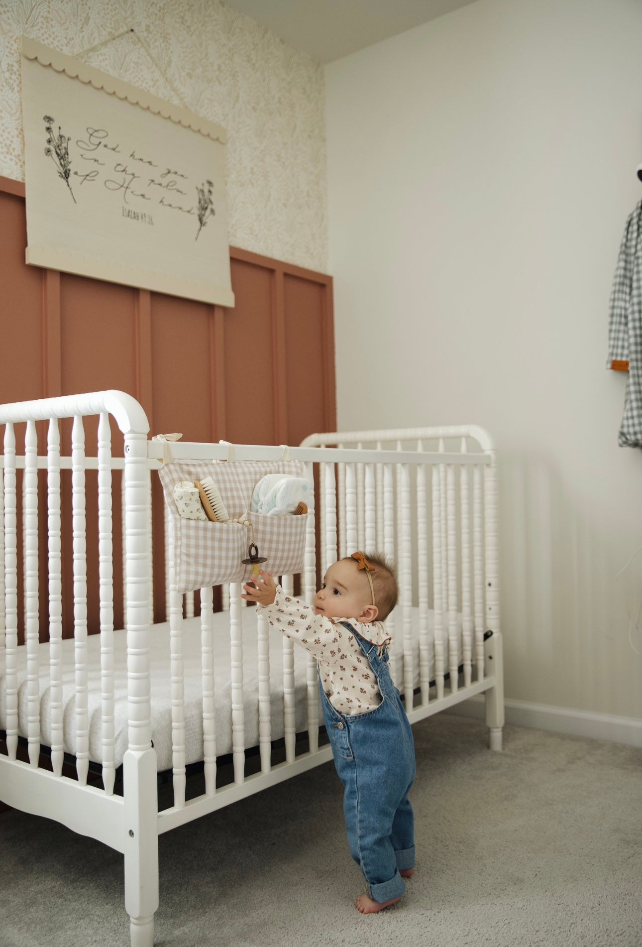Haven Baby Crib Diaper Caddy Storage Organizer Nursery Room in - Baby Crib Storage photo