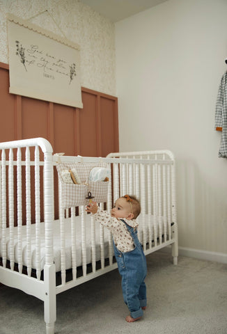 Haven Baby Crib Diaper Caddy Storage Organizer Nursery Room in - Baby Crib Storage photo