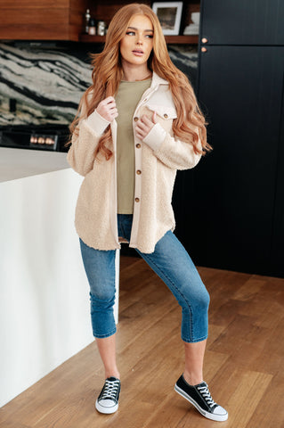 Endless Potential Sherpa Shacket in - Layers photo