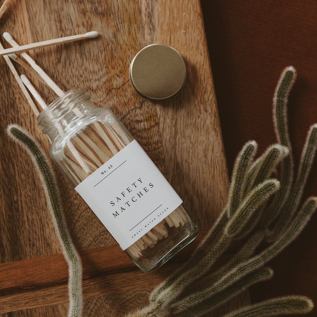 White Tip Safety Matches - 60 Count, 3.75" - SwagglyLife Home & Fashion