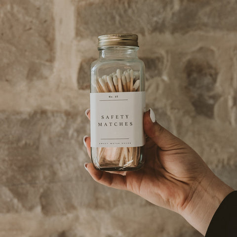 White Tip Safety Matches - 60 Count, 3.75" - SwagglyLife Home & Fashion