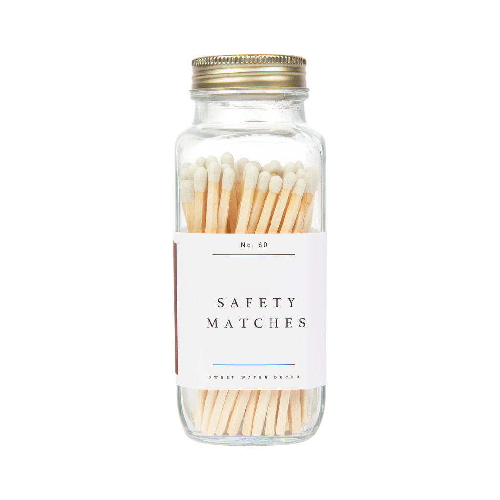 White Tip Safety Matches - 60 Count, 3.75" - SwagglyLife Home & Fashion