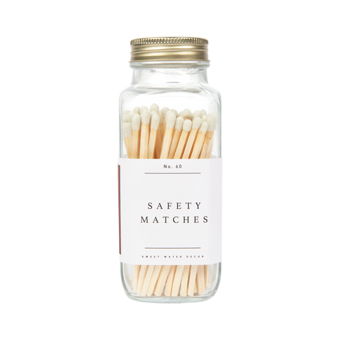 White Tip Safety Matches - 60 Count, 3.75" - SwagglyLife Home & Fashion