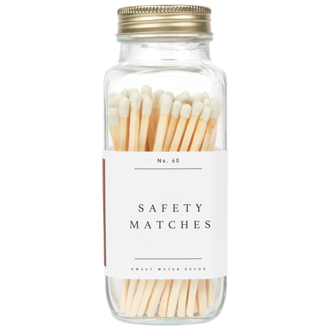 White Tip Safety Matches - 60 Count, 3.75" - SwagglyLife Home & Fashion