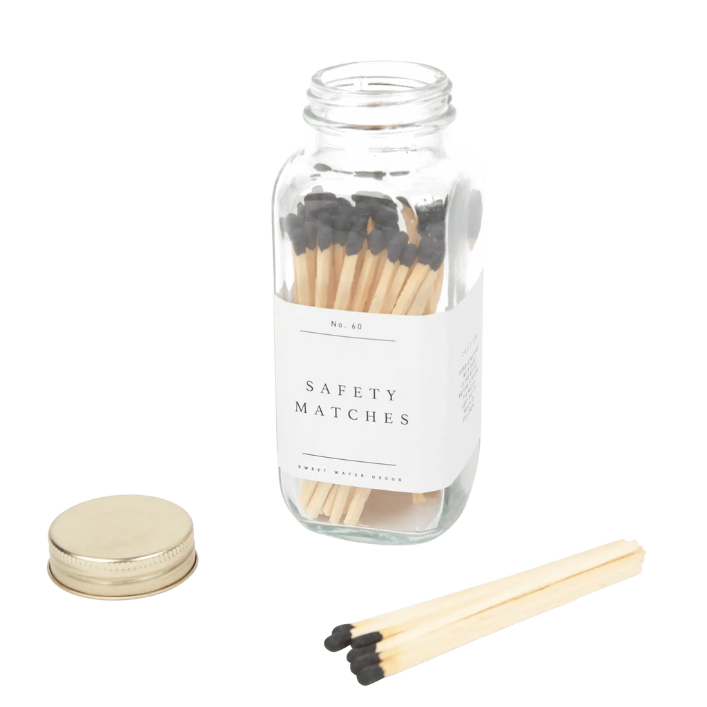 Black Tip Safety Matches - 60 Count, 3.75" - SwagglyLife Home & Fashion