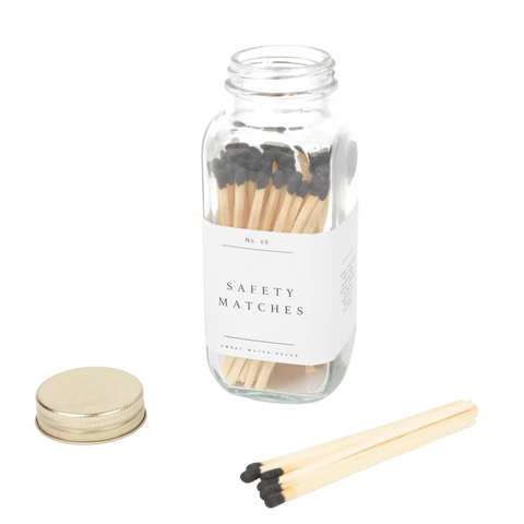 Black Tip Safety Matches - 60 Count, 3.75" - SwagglyLife Home & Fashion
