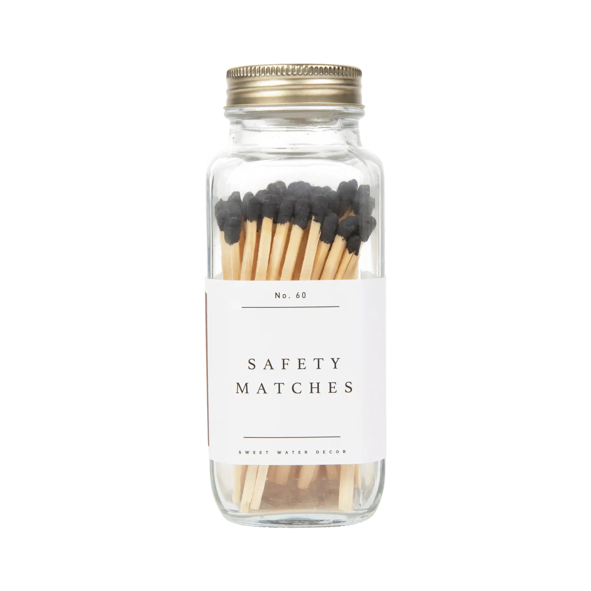 Black Tip Safety Matches - 60 Count, 3.75" - SwagglyLife Home & Fashion