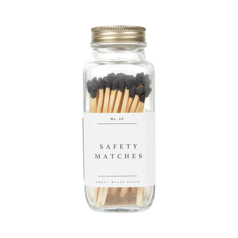 Black Tip Safety Matches - 60 Count, 3.75" - SwagglyLife Home & Fashion