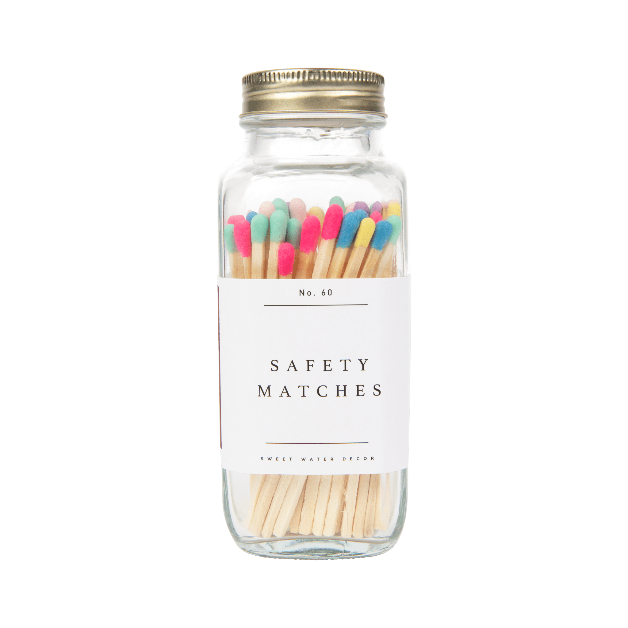 Multicolor Rainbow Safety Matches - 60 Count, 3.75" - SwagglyLife Home & Fashion