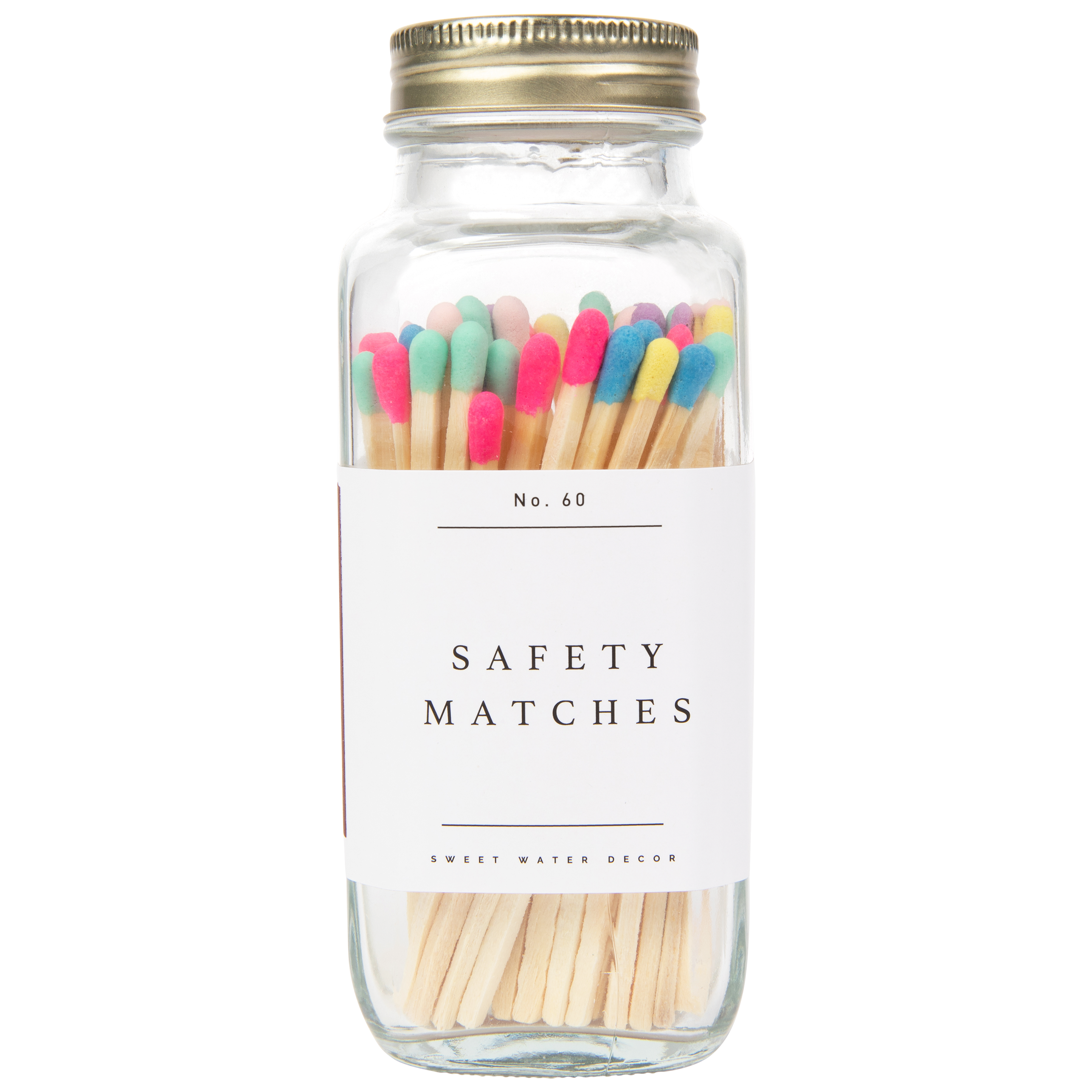 Multicolor Rainbow Safety Matches - 60 Count, 3.75" - SwagglyLife Home & Fashion