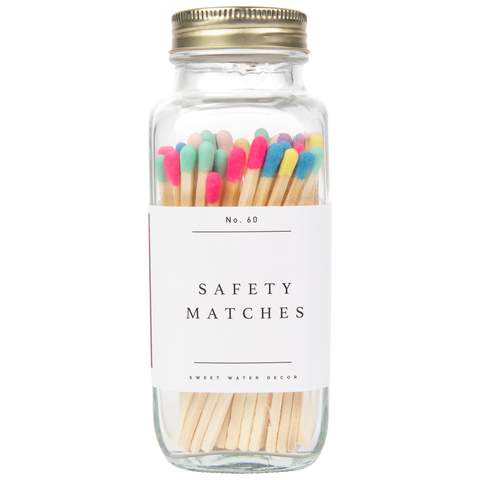 Multicolor Rainbow Safety Matches - 60 Count, 3.75" - SwagglyLife Home & Fashion