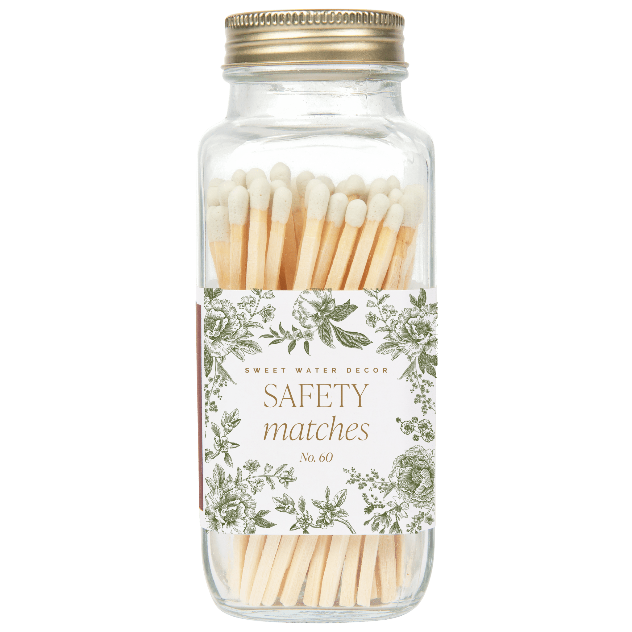 Green Delft White Tip Safety Matches - 60 Count, 3.75" in - Matches photo