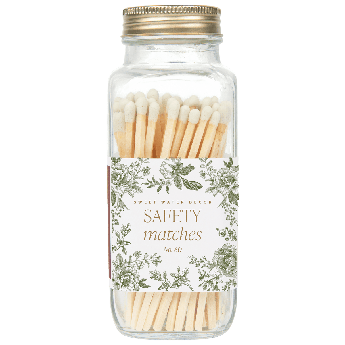 Green Delft White Tip Safety Matches - 60 Count, 3.75" in - Matches photo