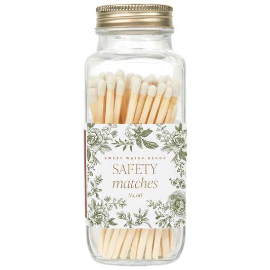 Green Delft White Tip Safety Matches - 60 Count, 3.75" in - Matches photo