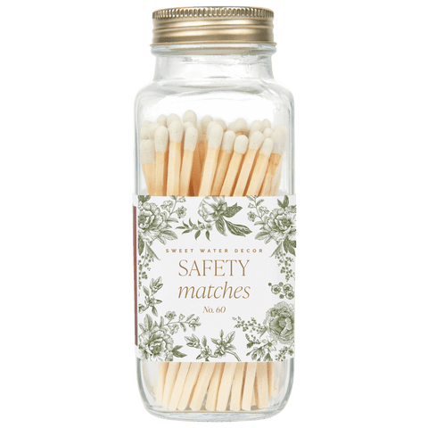 Green Delft White Tip Safety Matches - 60 Count, 3.75" in - Matches photo