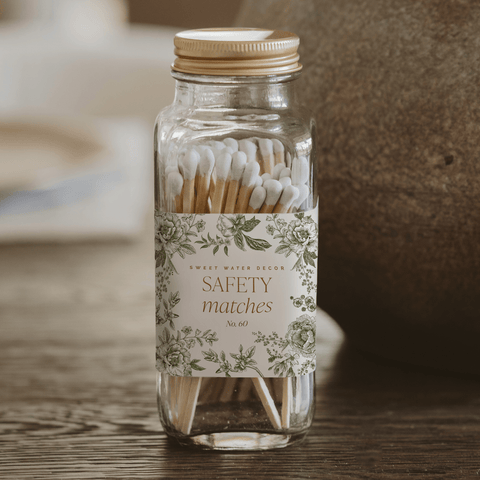 Green Delft White Tip Safety Matches - 60 Count, 3.75" in - Matches photo