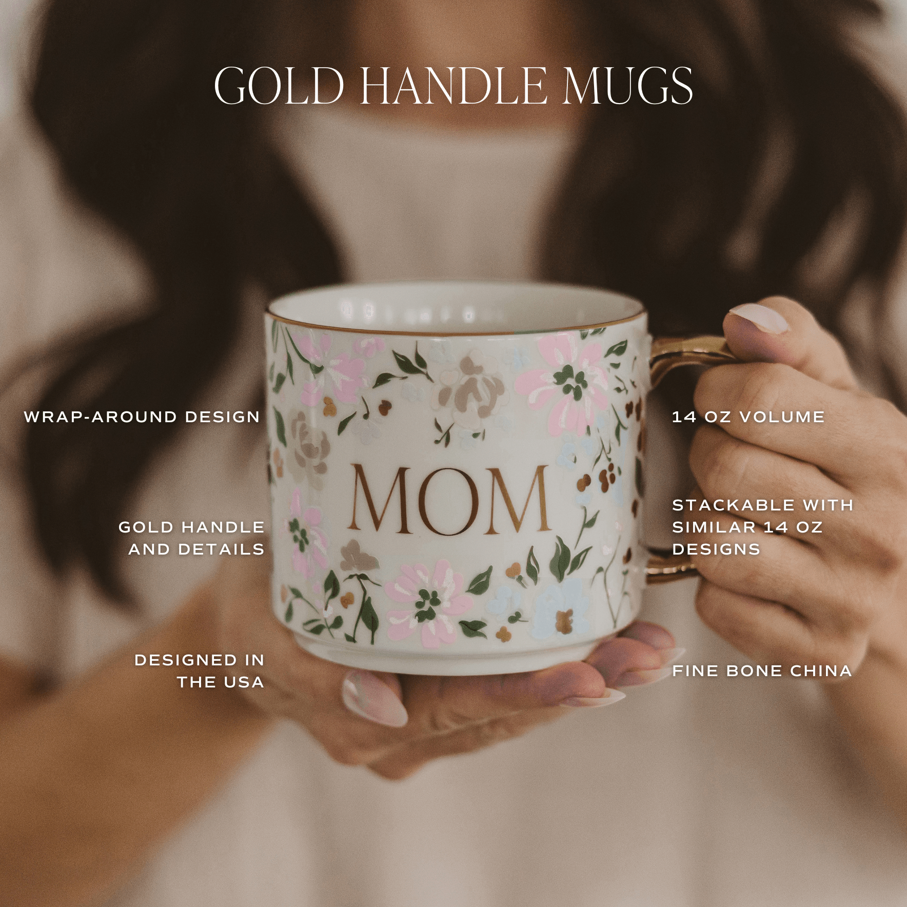 Green Ditsy Floral 14oz. Coffee Mug in - Coffee Mugs photo
