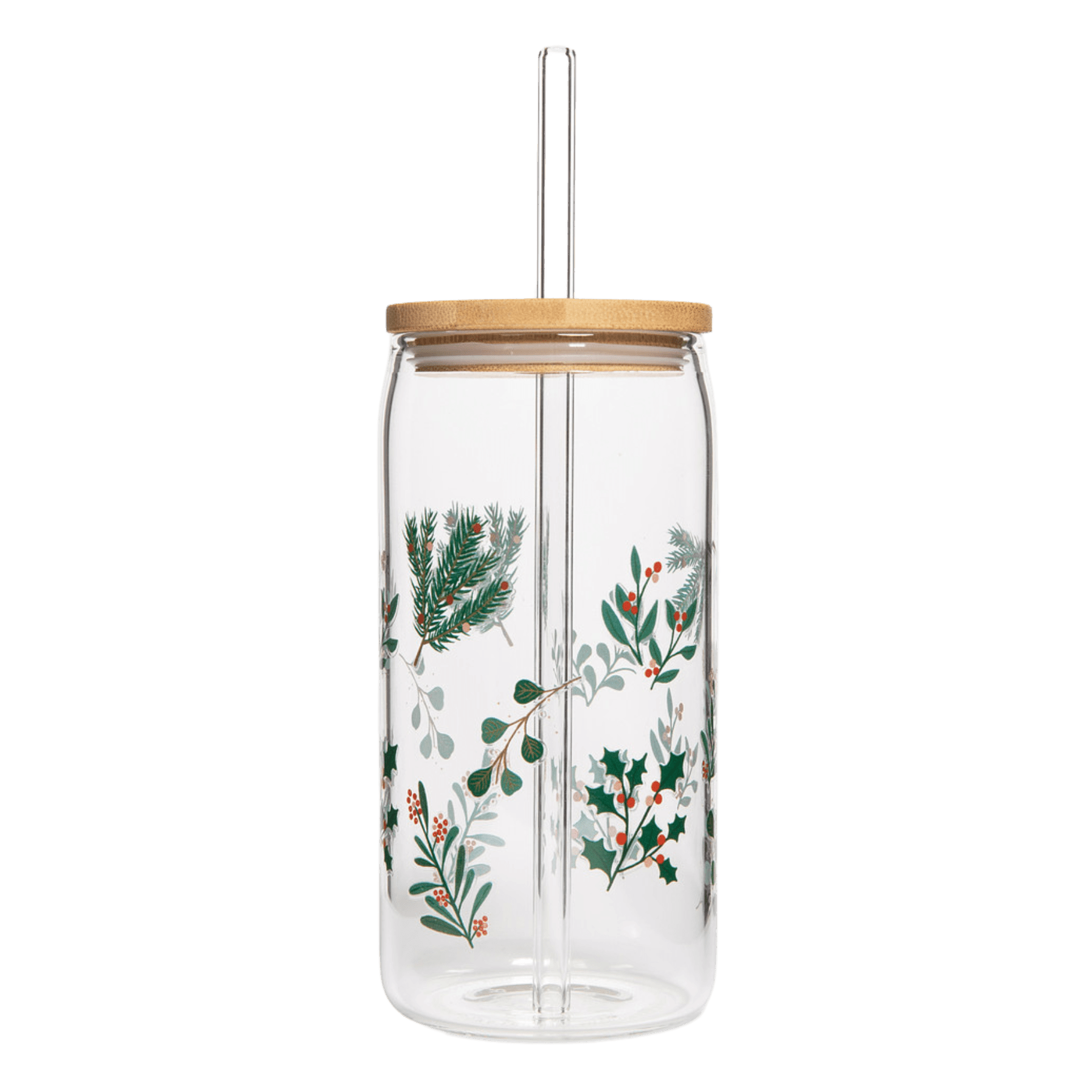 Holly Can Glass - 17 oz - SwagglyLife Home & Fashion