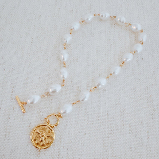 Golden Bee Baroque Necklace in - Jewelry photo