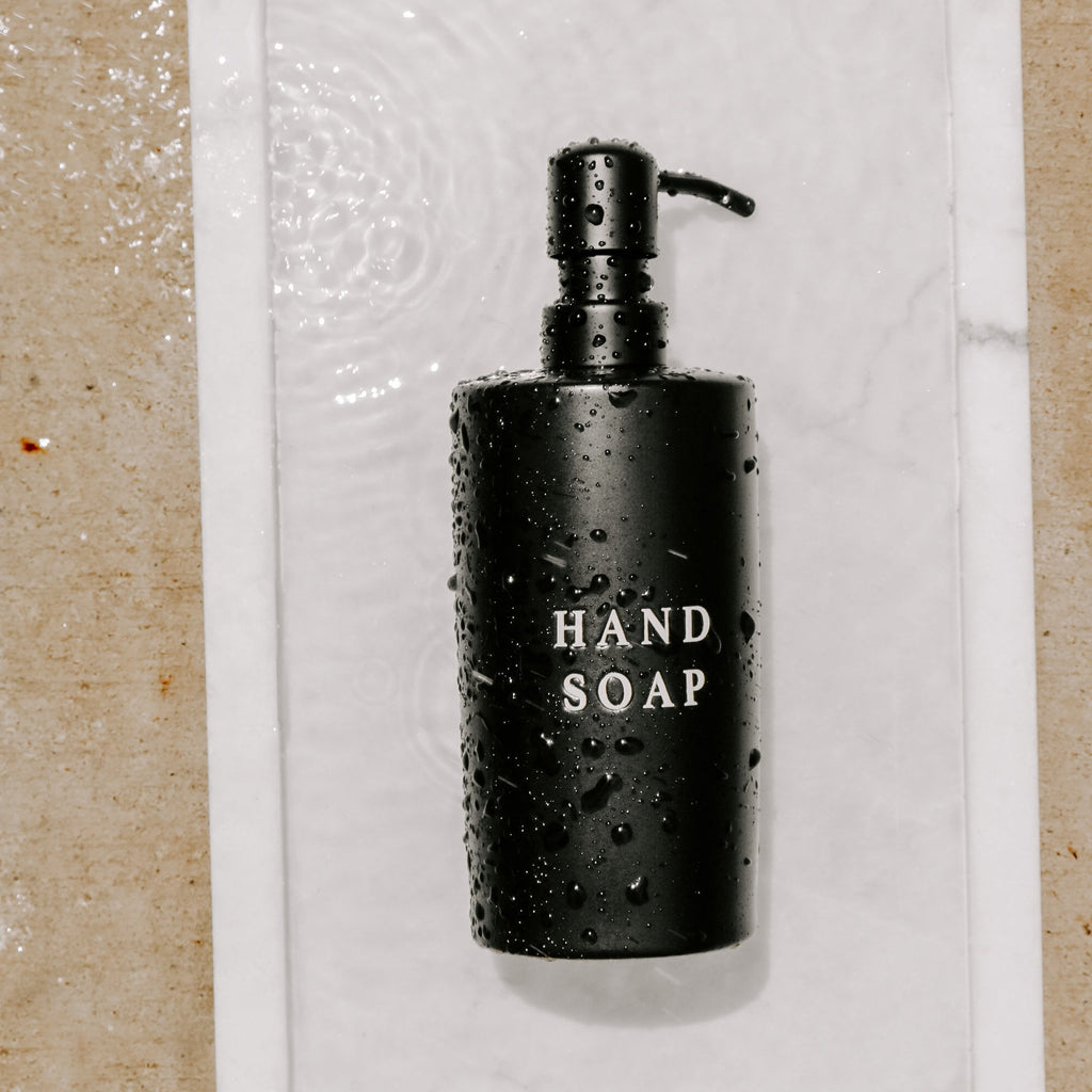 15oz Black Stoneware Hand Soap Dispenser in - Dispensers photo