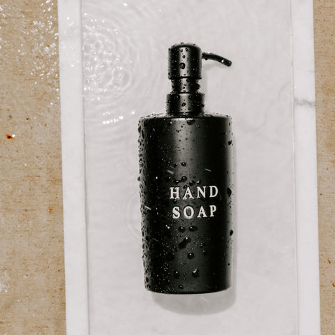 15oz Black Stoneware Hand Soap Dispenser in - Dispensers photo