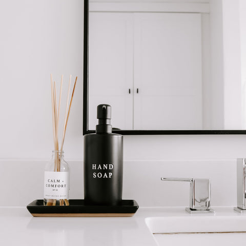 15oz Black Stoneware Hand Soap Dispenser in - Dispensers photo