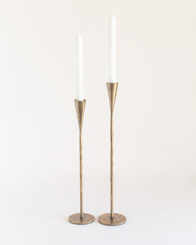 Phoenix Hand-Forged Iron Candle Stands | Set of 2