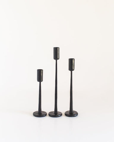 Dante Hand-Forged Iron Candle Stands | Set of 3
