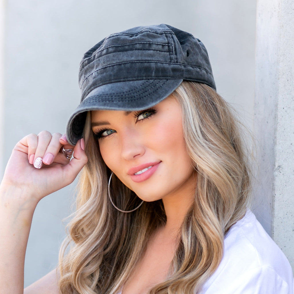 Distressed Cadet Caps in - photo
