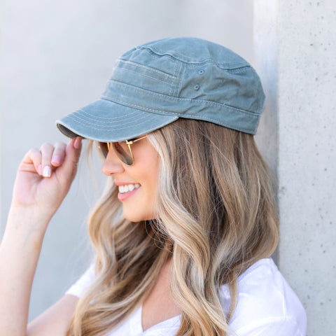 Distressed Cadet Caps in - photo