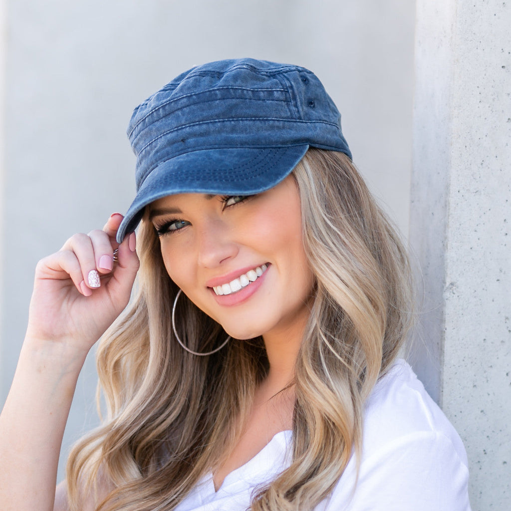 Distressed Cadet Caps in - photo
